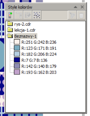 Corel Style kolorów